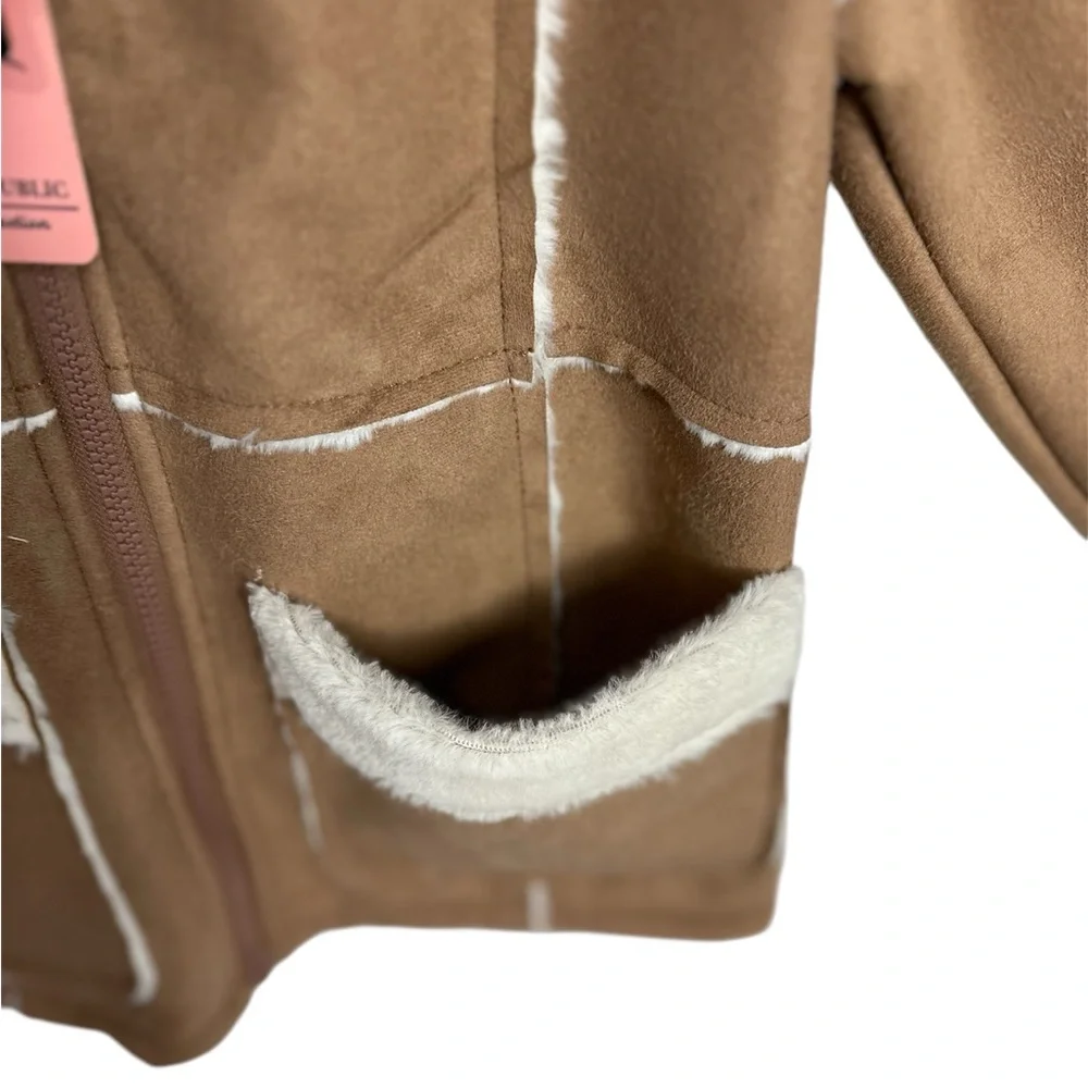 Urban Republic‎ Girls Shearling Jacket With Hood, SIZE MEDIUM (10/12)